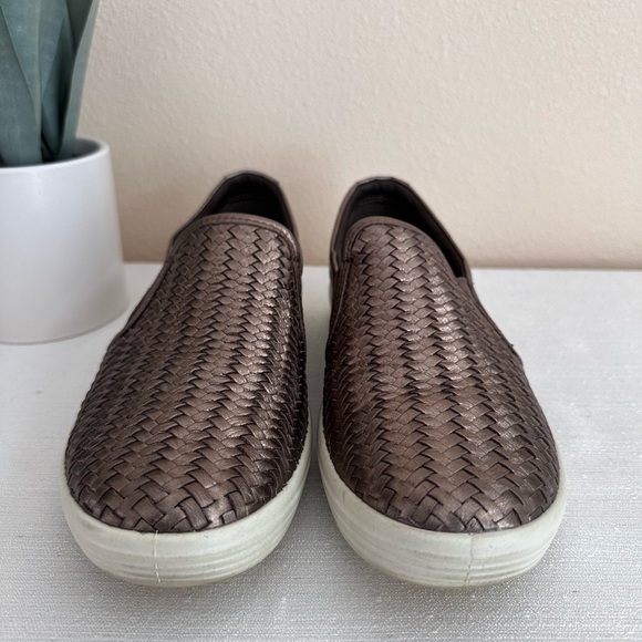 ECCO Metallic Woven Leather Slip On Casual Sneakers Women’s EU40 US9-9.5 - Picture 4 of 14